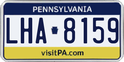 PA license plate LHA8159