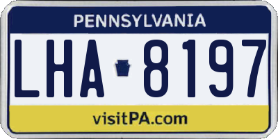 PA license plate LHA8197