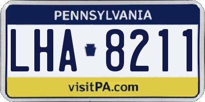 PA license plate LHA8211