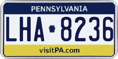 PA license plate LHA8236