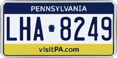 PA license plate LHA8249