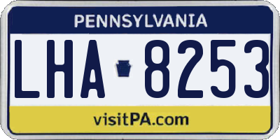 PA license plate LHA8253