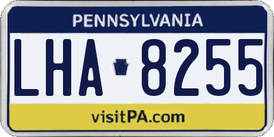 PA license plate LHA8255