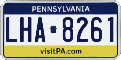 PA license plate LHA8261
