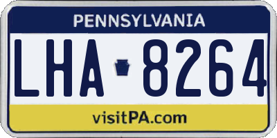 PA license plate LHA8264