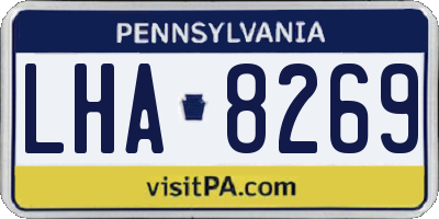 PA license plate LHA8269
