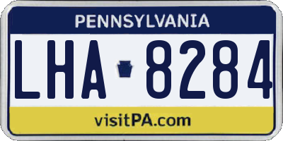 PA license plate LHA8284