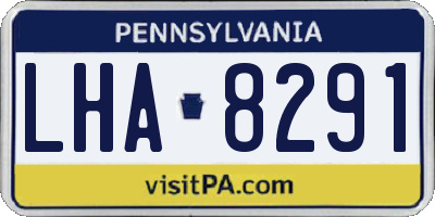 PA license plate LHA8291