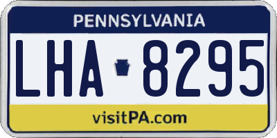 PA license plate LHA8295