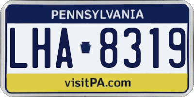 PA license plate LHA8319