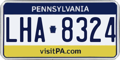 PA license plate LHA8324
