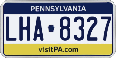 PA license plate LHA8327