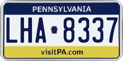 PA license plate LHA8337