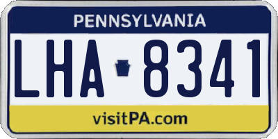 PA license plate LHA8341