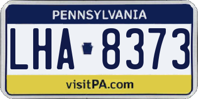 PA license plate LHA8373