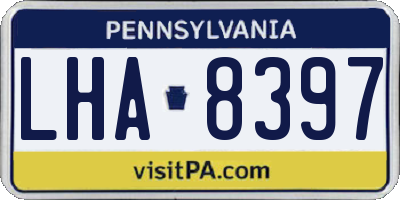 PA license plate LHA8397
