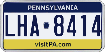 PA license plate LHA8414