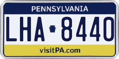 PA license plate LHA8440