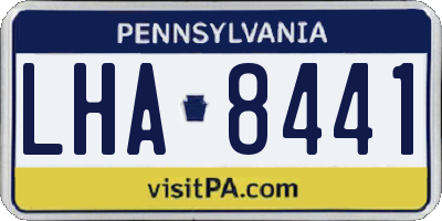 PA license plate LHA8441