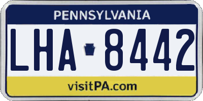 PA license plate LHA8442
