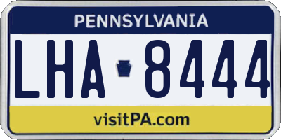 PA license plate LHA8444