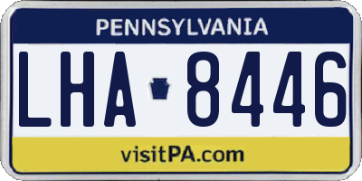 PA license plate LHA8446