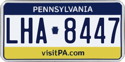 PA license plate LHA8447