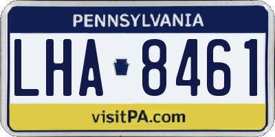 PA license plate LHA8461