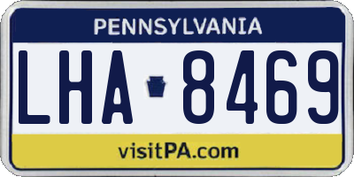 PA license plate LHA8469
