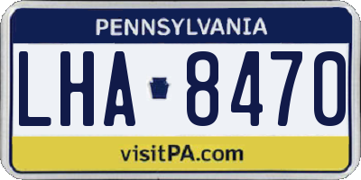 PA license plate LHA8470
