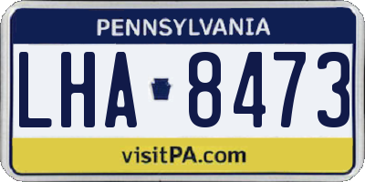 PA license plate LHA8473