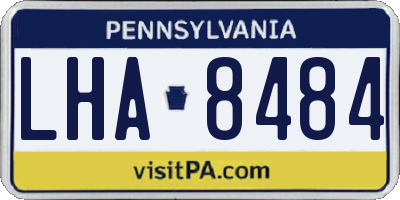PA license plate LHA8484