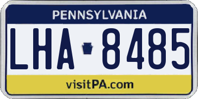 PA license plate LHA8485