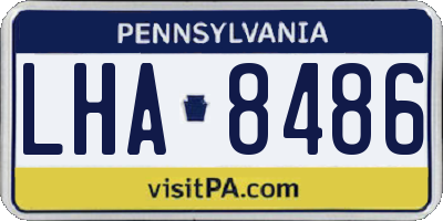 PA license plate LHA8486