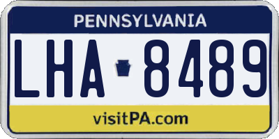 PA license plate LHA8489