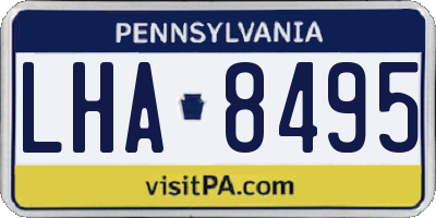 PA license plate LHA8495