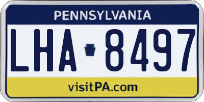 PA license plate LHA8497