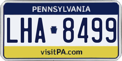 PA license plate LHA8499