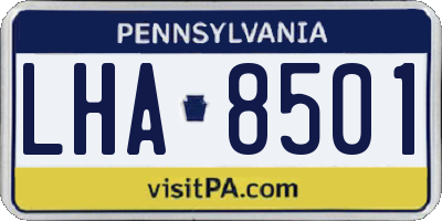 PA license plate LHA8501