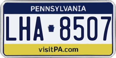 PA license plate LHA8507
