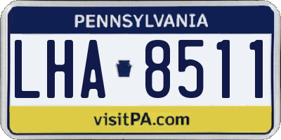PA license plate LHA8511