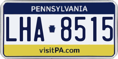PA license plate LHA8515