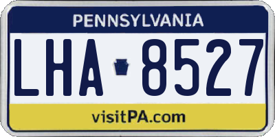 PA license plate LHA8527