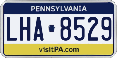PA license plate LHA8529