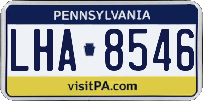 PA license plate LHA8546