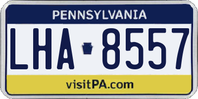 PA license plate LHA8557