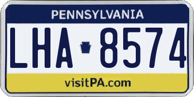PA license plate LHA8574