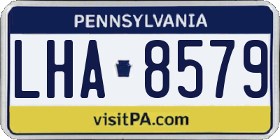 PA license plate LHA8579