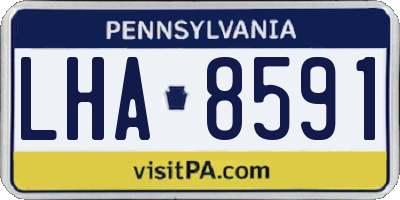 PA license plate LHA8591