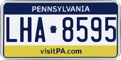 PA license plate LHA8595